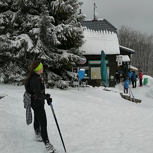 Zdeňka Máchová na vrcholu Ostrý (28.1.2021 13:04)
