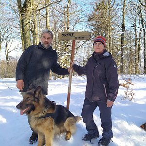 Libuše Šťastná na vrcholu Ostrý (20.2.2021 13:18)