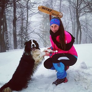Paula Siudová na vrcholu Ostrý (14.2.2019 10:00)