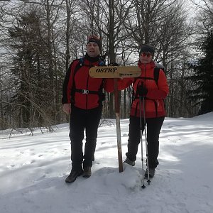 Jiří P na vrcholu Ostrý (23.2.2019 11:56)