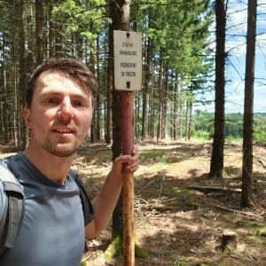 Jiří Králík on the summit of Šibeník (14.6.2026 13:35)