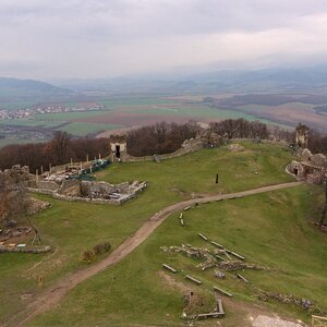 Ľuboš on the summit of Šarišský hradný vrch (16.10.2019 11:30)