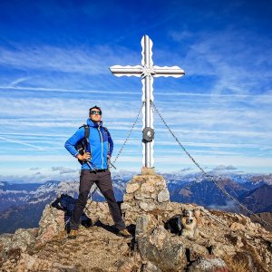 Jiří Králík on the summit of Stadelstein (2.11.2024 13:01)