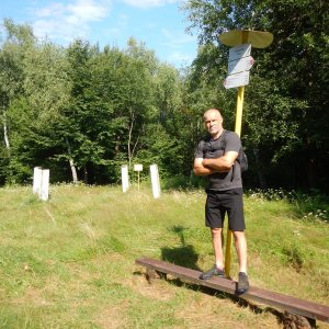Rastislav Biarinec on the summit of Čierna hora (7.8.2020 8:30)