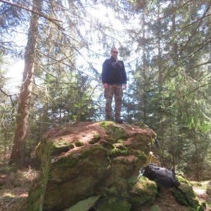 Daniel Ledl on the summit of Obrovec JV (9.5.2025 11:57)