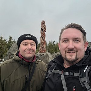 Petr Novotný na vrcholu Meluzína (15.3.2022 16:26)