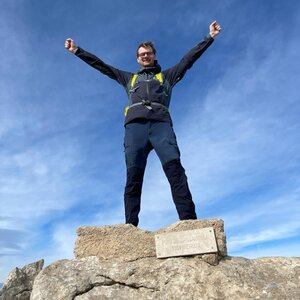 Jiří Hudec on the summit of Puig de Massanella (14.1.2024 14:28)