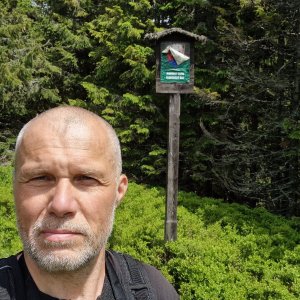 Rastislav Biarinec on the summit of Predná hoľa (25.6.2023 13:15)