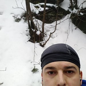 Petr Kowolowski na vrcholu Skalka (na Pustevnách) (5.1.2018 14:04)