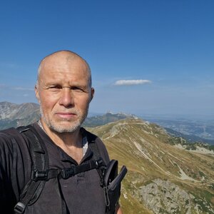 Rastislav Biarinec on the summit of Krajná kopa (8.9.2024 9:54)