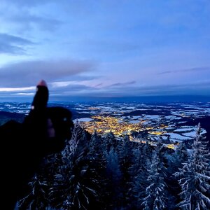 Any Vališová on the summit of Libín (14.1.2024 17:17)