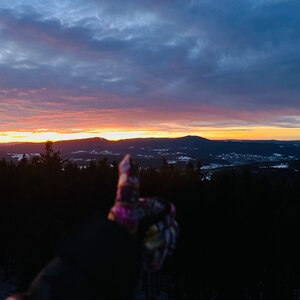 Any Vališová on the summit of Libín (21.1.2024 17:12)
