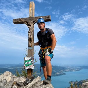 Peťko on the summit of Mahdlgupf (1.8.2026 9:55)