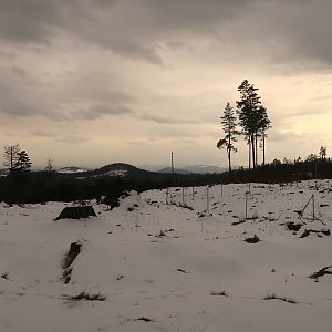 Bouřka on the summit of Černý vrch (7.3.2023 16:19)