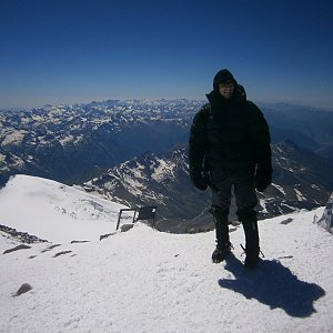 Daniel Orgoník on the summit of Elbrus (3.7.2017 21:02)