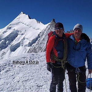 Jirka Zajko on the summit of Bishorn (22.8.2022 10:35)