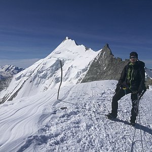 Martin Malý on the summit of Bishorn (22.7.2019 10:00)