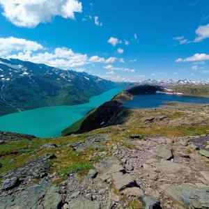 AlenaŠ on the summit of Veslfjellet (16.7.2025 15:30)