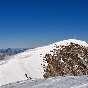 Mišule Kudlačka on the summit of Gamsfeld (19.2.2025 12:20)