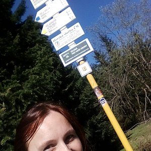 Jana Bartošová na vrcholu Javorový vrch (18.5.2019 9:15)