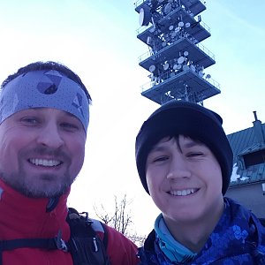 Igor Gluza na vrcholu Javorový vrch (3.1.2020 16:13)