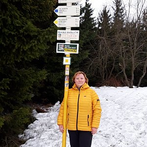 Pavla na vrcholu Javorový vrch (16.1.2020 11:49)