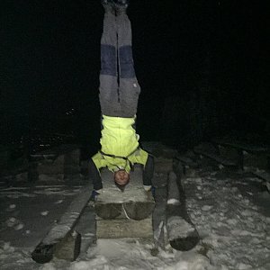 Kuba Raab na vrcholu Javorový vrch (21.1.2020 19:13)