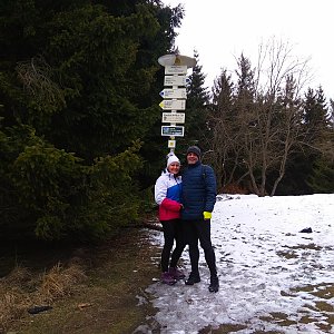 Roman Tigge na vrcholu Javorový vrch (6.3.2020 12:19)