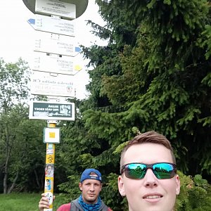 Michal Dimun na vrcholu Javorový vrch (8.7.2020 16:10)