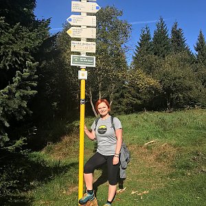Hanka na vrcholu Javorový vrch (16.9.2018 21:09)