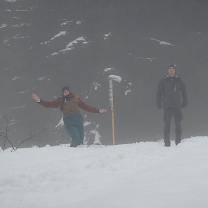 Vendula Kalocsányiová na vrcholu Javorový vrch (28.12.2018 12:54)