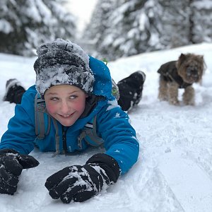 Karin na vrcholu Javorový vrch (28.1.2021 14:13)