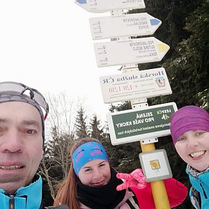 Paula Siudová na vrcholu Javorový vrch (24.2.2019 11:30)
