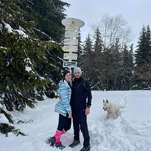 Richard Gödel na vrcholu Javorový vrch (18.4.2021 12:15)