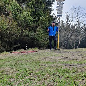 Michal Kohout na vrcholu Javorový vrch (1.5.2021 15:50)