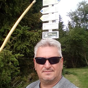 Roman Matejovský na vrcholu Javorový vrch (19.8.2021 9:00)