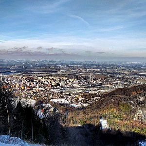 Marta Homolová na vrcholu Červený kámen V1 (21.1.2021 10:59)