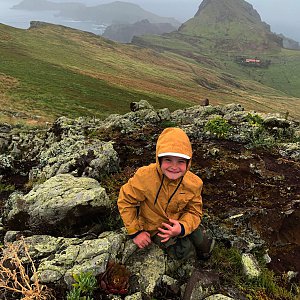 Jan Matiášek on the summit of Ponta de São Lourenço (31.3.2021 11:40)