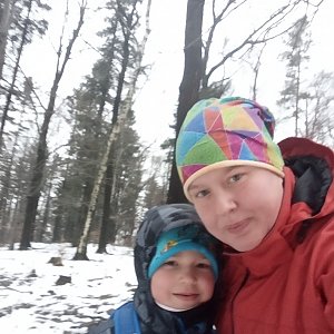 Lucijek na vrcholu Horečky / Velký kopec (30.1.2021 11:55)