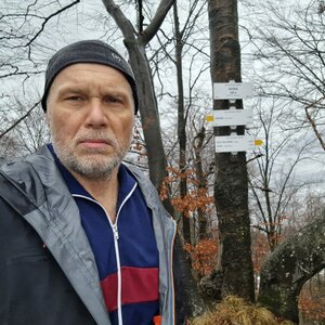 Rastislav Biarinec on the summit of Havran (6.1.2024 10:54)