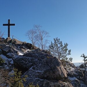 Milda on the summit of Prosíčka J (20.1.2024 12:28)