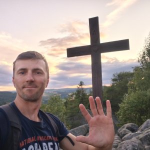Jiří Králík on the summit of Prosíčka J (16.7.2025 20:15)