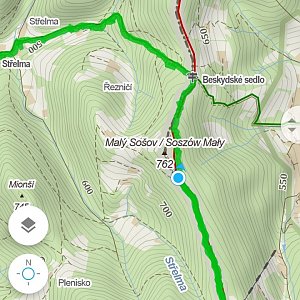 Evík na vrcholu Malý Stožek / Stożek Mały (7.3.2021 14:01)
