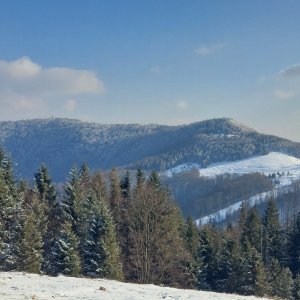 Ila na vrcholu Czantoria Mała (18.2.2025 14:31)