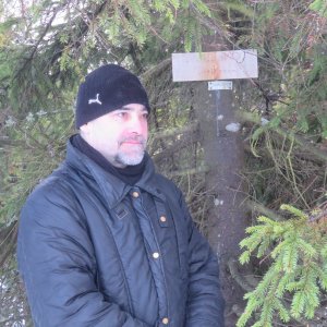 Daniel Ledl on the summit of Zwalisko (17.1.2026 12:45)