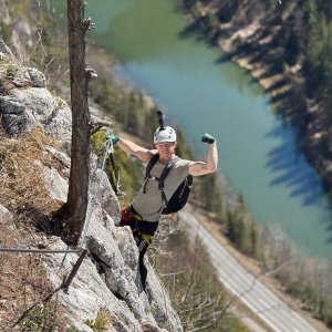 Jan Nantl on the summit of Falkenstein (5.4.2026 8:07)