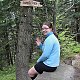 Martina on peak Burkův vrch (8.5.2018)
