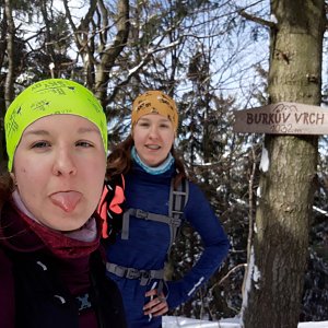 Hanka Ličková na vrcholu Burkův vrch (22.2.2020 13:41)