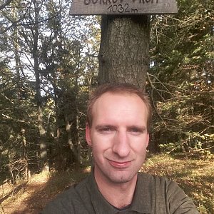 Eduard Ham na vrcholu Burkův vrch (21.10.2020 9:00)
