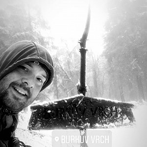 Jakub Špaček na vrcholu Burkův vrch (30.12.2020 12:47)